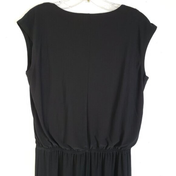 NWT Chico's $119 Knit Kit COLORBLOCK Maxi Dress Size S Women's Black Cap Sleeves - Picture 7 of 11